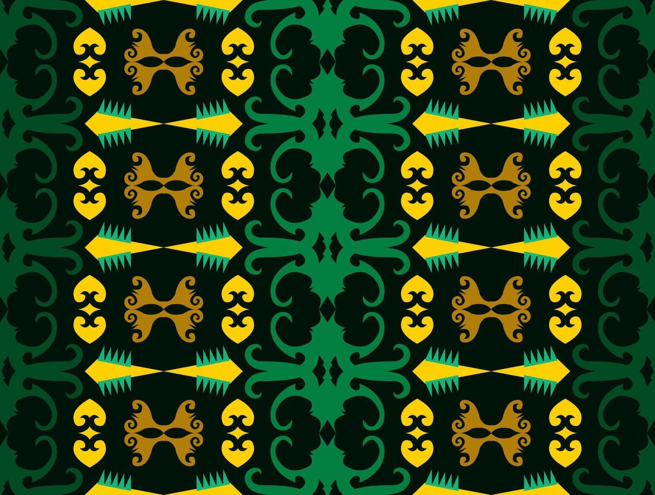 patrón sin costuras de patrón étnico dayak.motivo de tela indonesia tradicional.patrón de borneo. inspiración de diseño vectorial. textil creativo para moda o tela vector