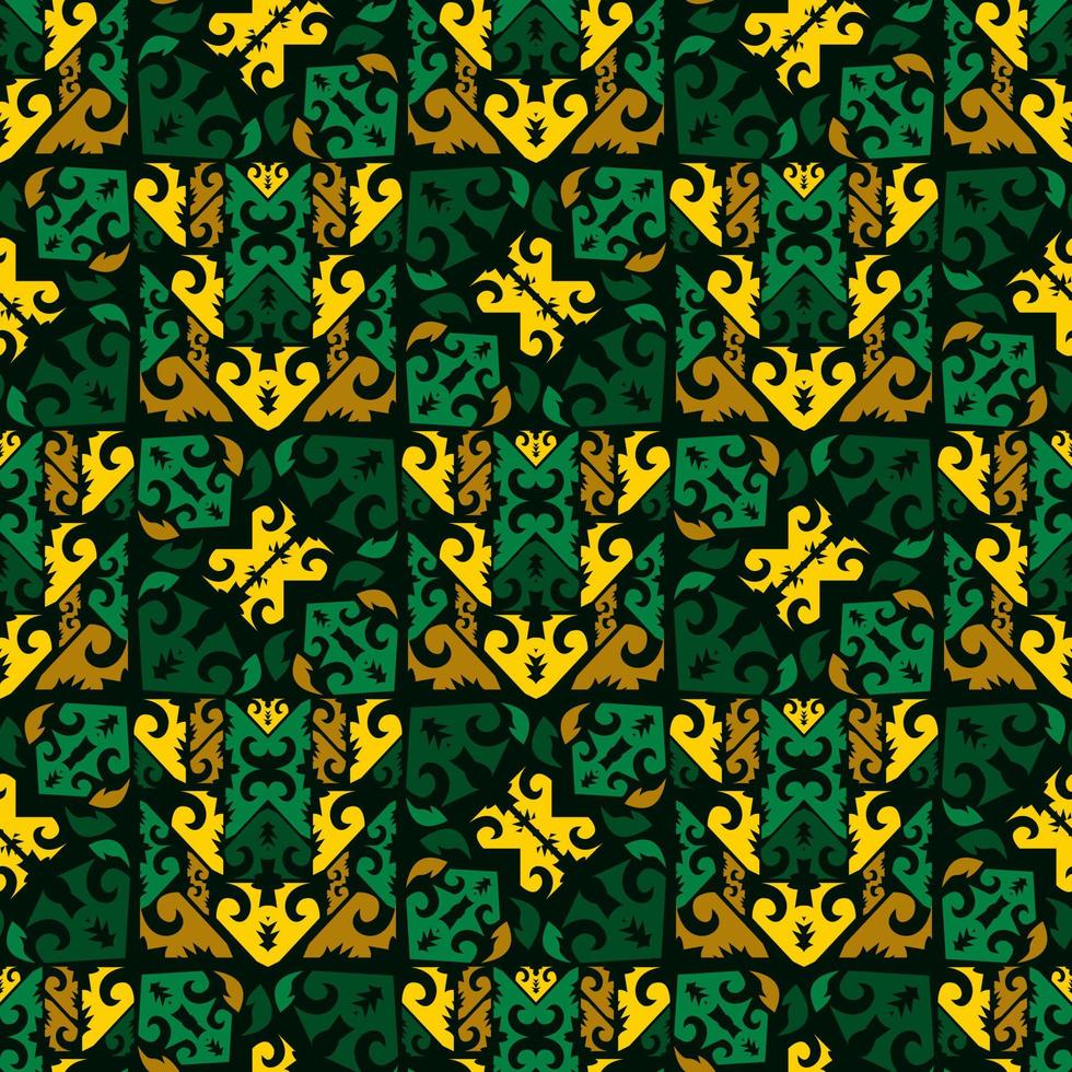 seamless patern of dayak ethnic pattern.traditional Indonesian fabric motif.borneo pattern. vector design inspiration. Creative textile for fashion or cloth