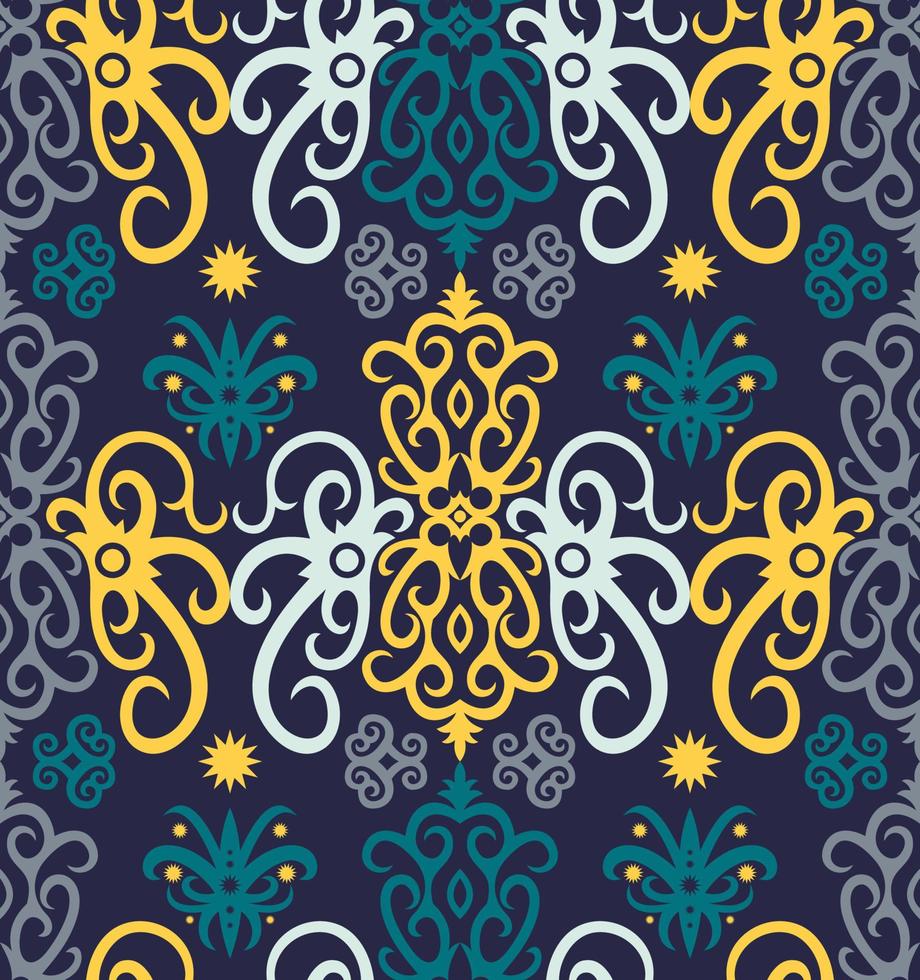 seamless patern of dayak ethnic pattern.traditional Indonesian fabric motif.borneo pattern. vector design inspiration. Creative textile for fashion or cloth