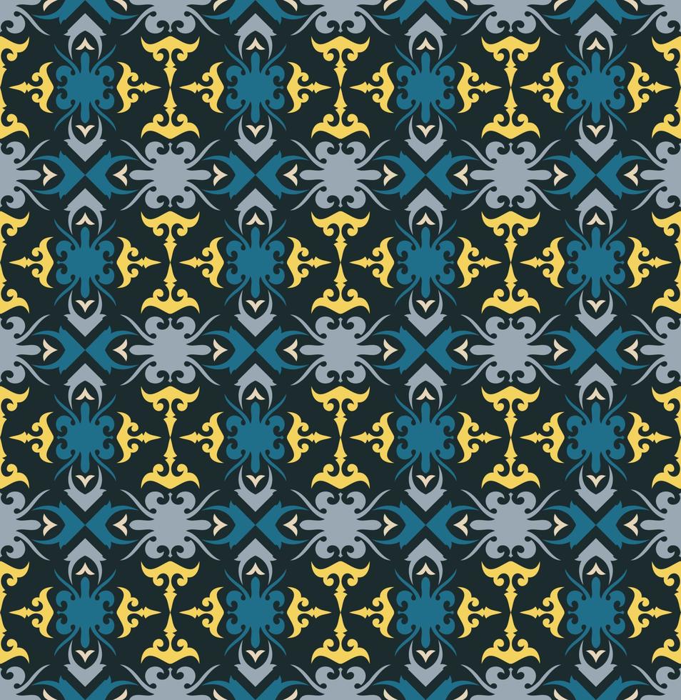 patrón sin costuras de patrón étnico dayak.motivo de tela indonesia tradicional.patrón de borneo. inspiración de diseño vectorial. textil creativo para moda o tela vector