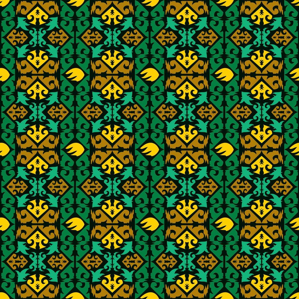 seamless patern of dayak ethnic pattern.traditional Indonesian fabric motif.borneo pattern. vector design inspiration. Creative textile for fashion or cloth