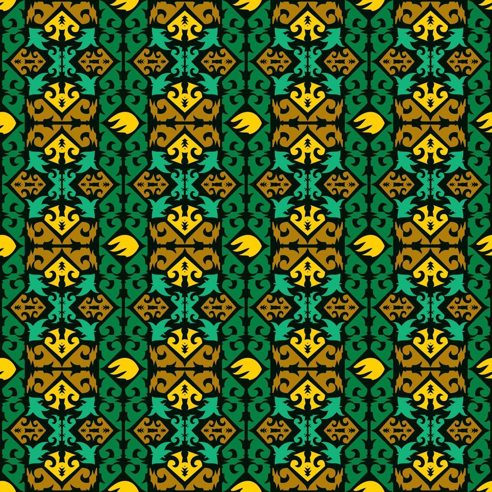 seamless patern of dayak ethnic pattern.traditional Indonesian fabric motif.borneo pattern. vector design inspiration. Creative textile for fashion or cloth