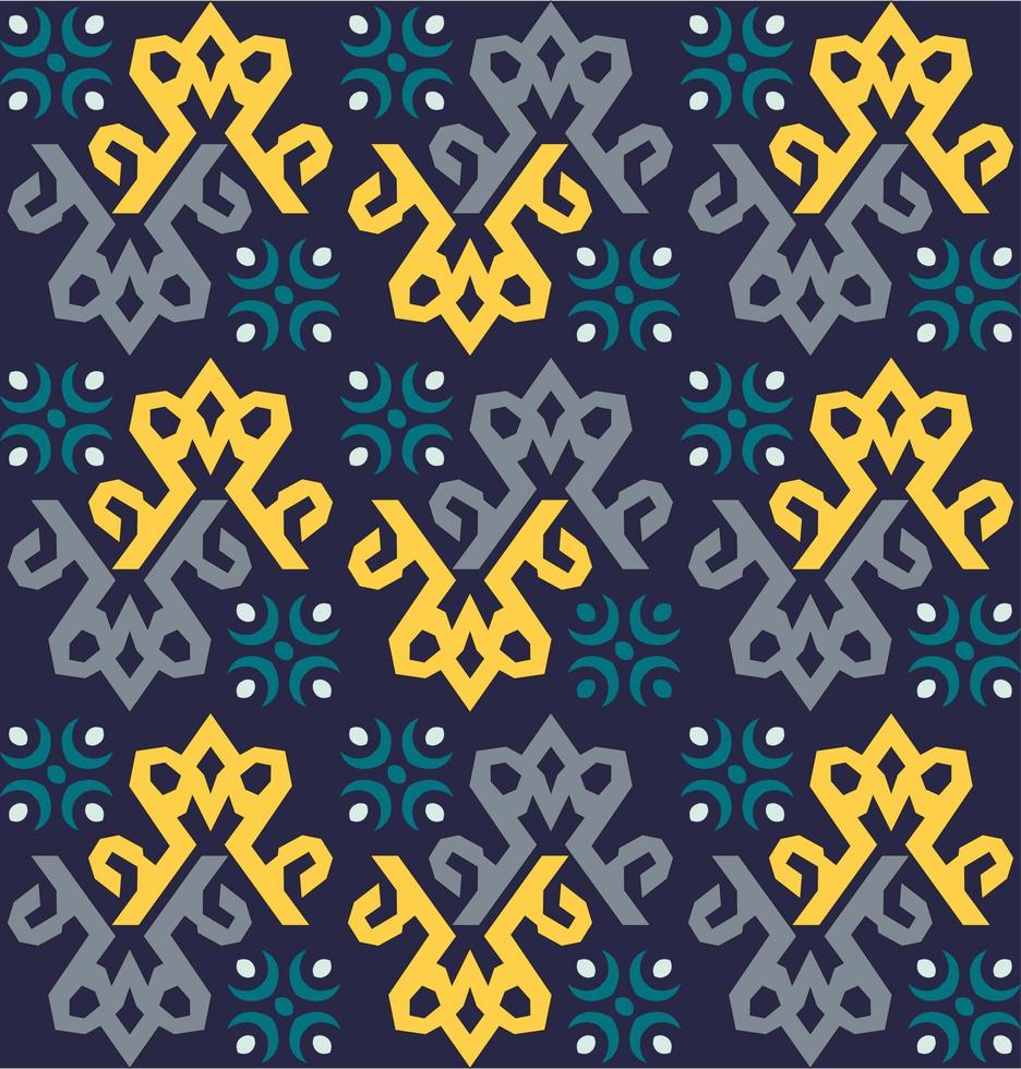 seamless patern of dayak ethnic pattern.traditional Indonesian fabric motif.borneo pattern. vector design inspiration. Creative textile for fashion or cloth