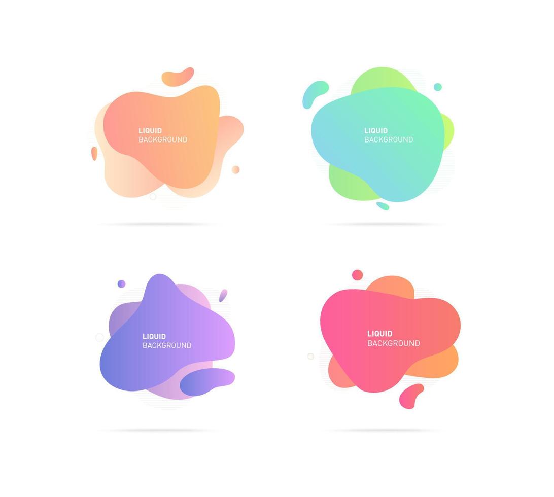 Modern Graphic elements Vector, Gradient abstract banners with flowing liquid shapes illustration vector. vector
