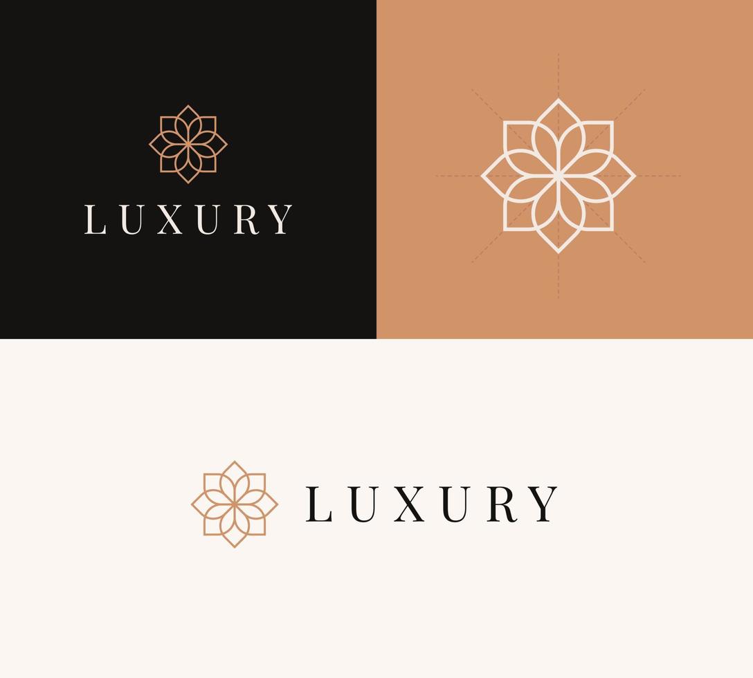 logotipo de lujo para hoteles, restaurantes y más ilustraciones vectoriales vector