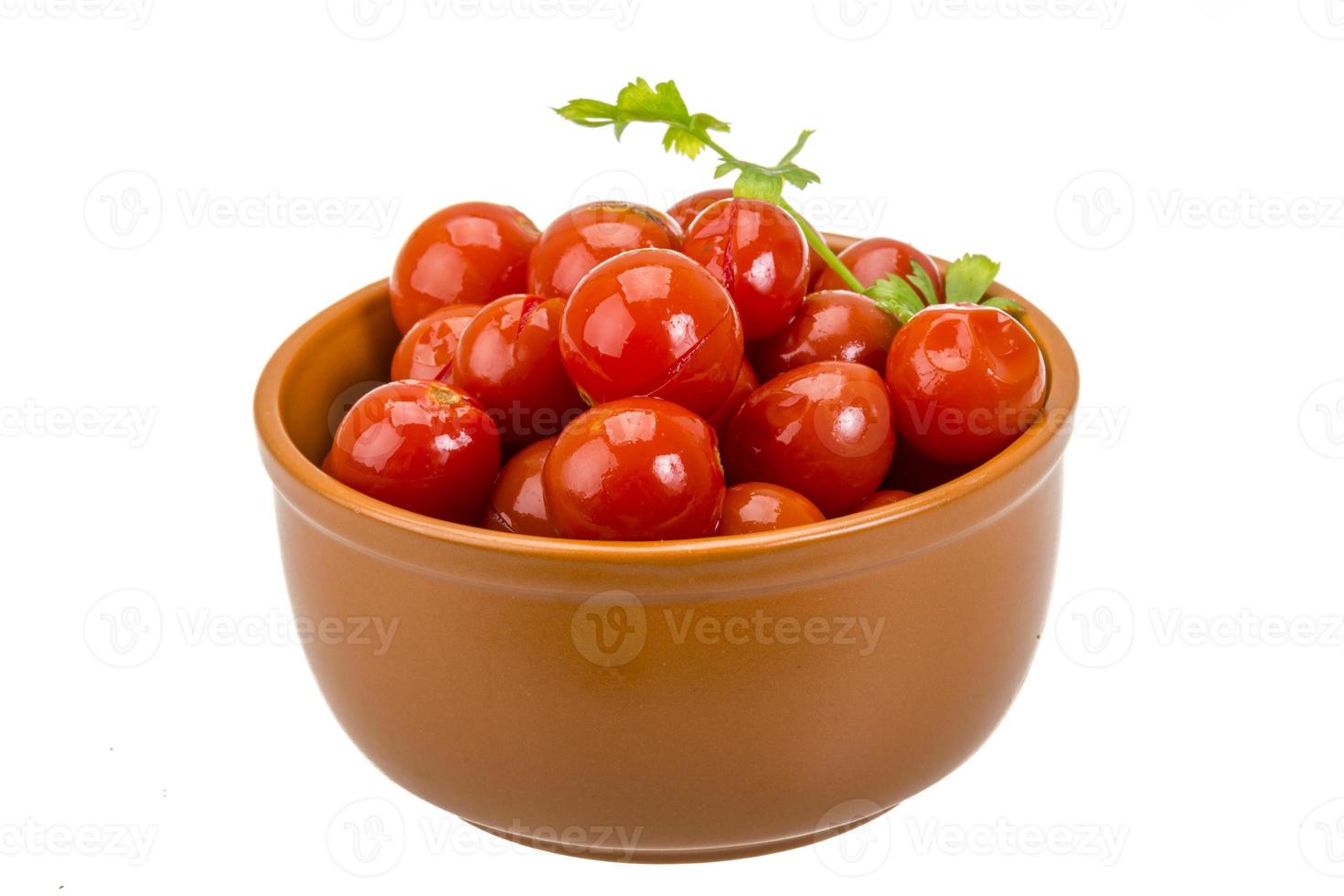 tomate cherry marinado foto