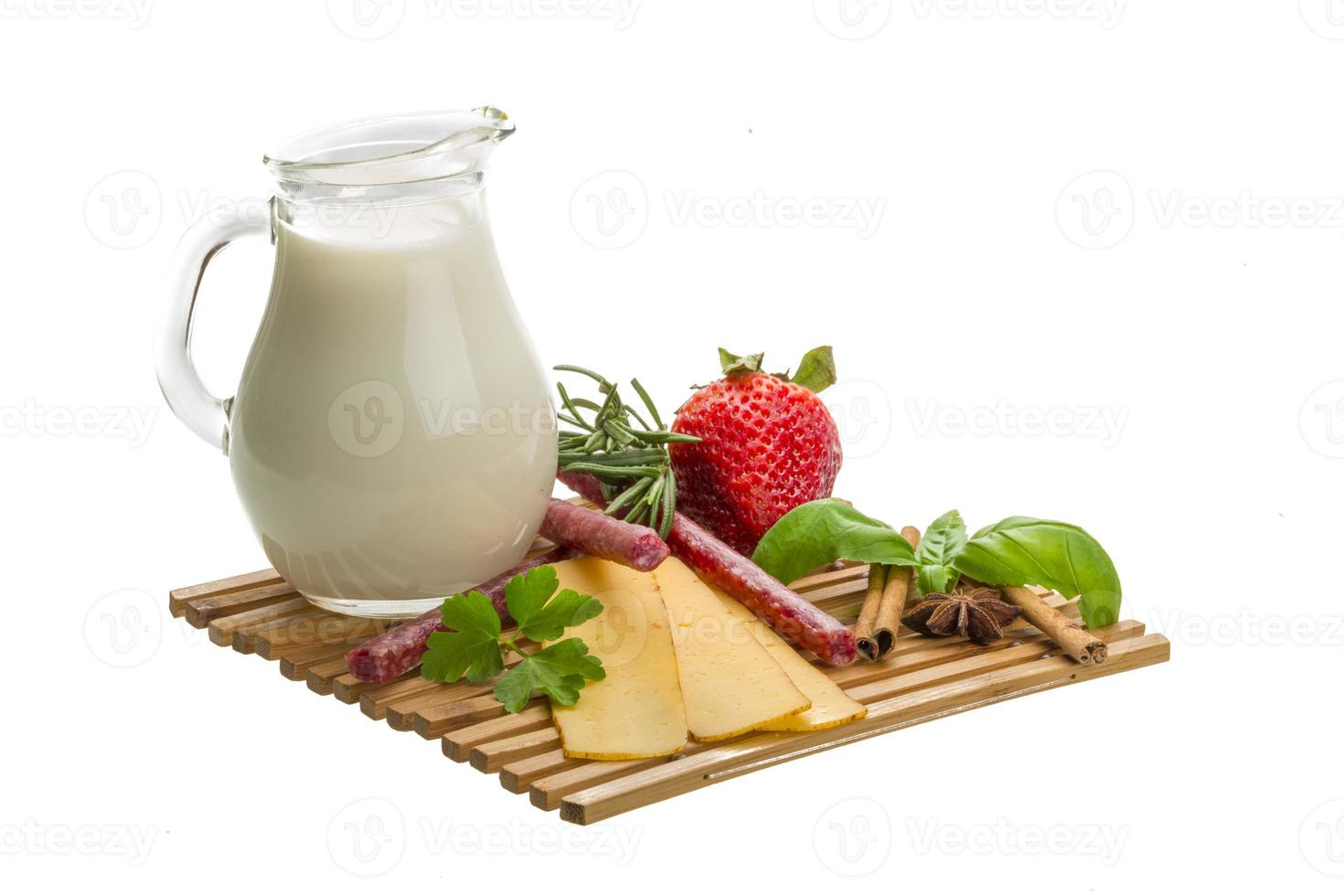 Breakfast with milk photo