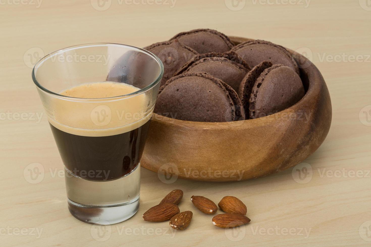 Coffee with macaroons photo