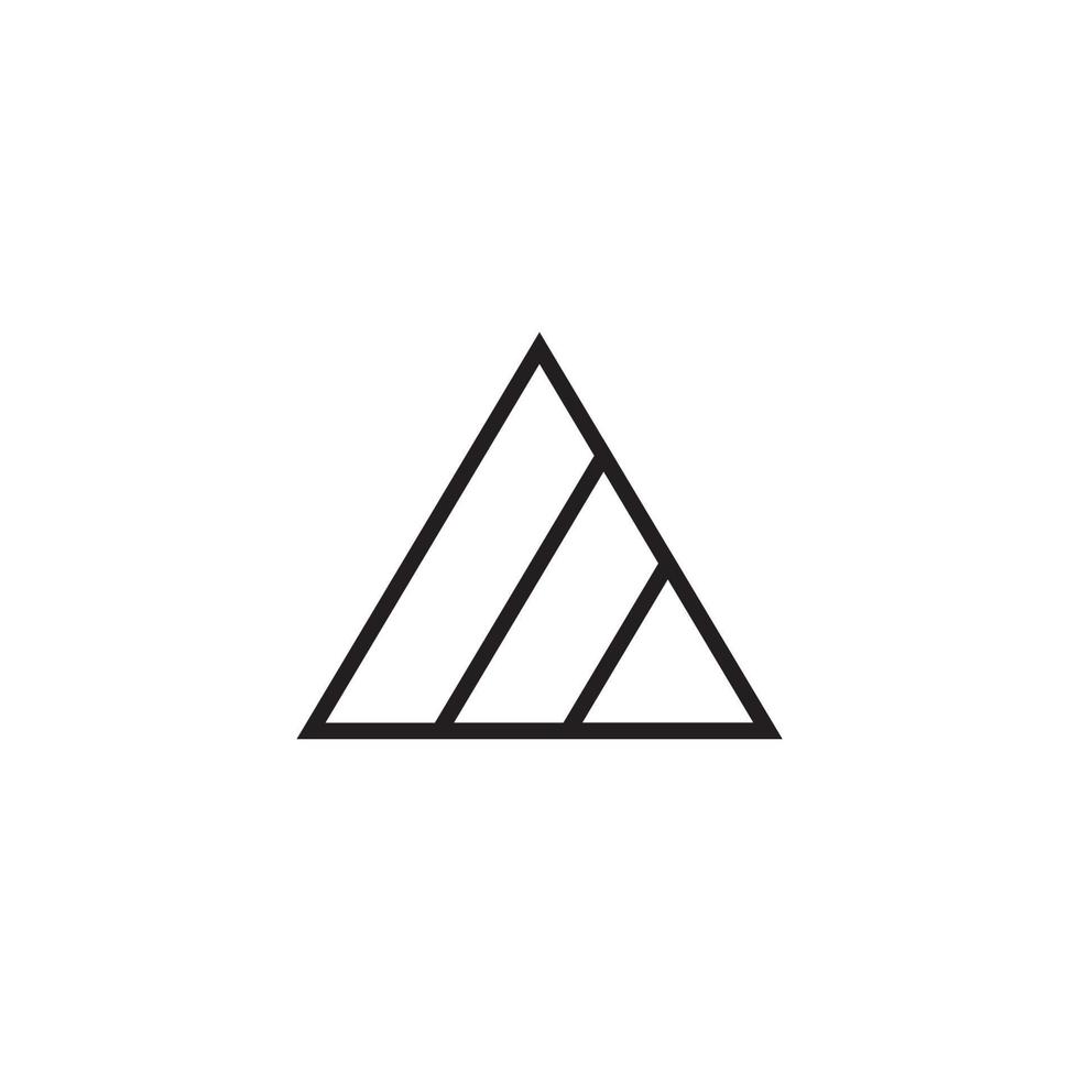 Triangle business logo template design vector
