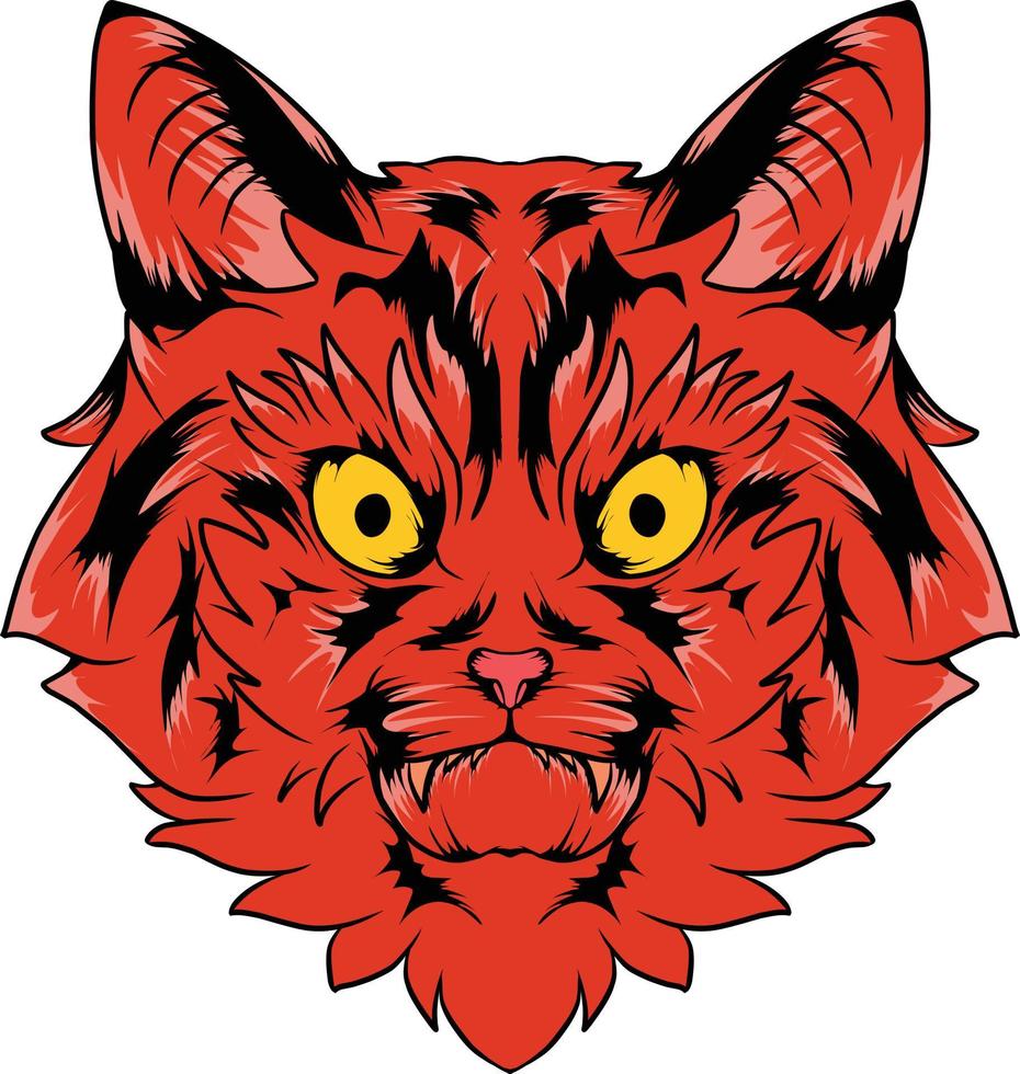 vector of a cat which is very suitable for branding clothes, stickers, advertising, etc