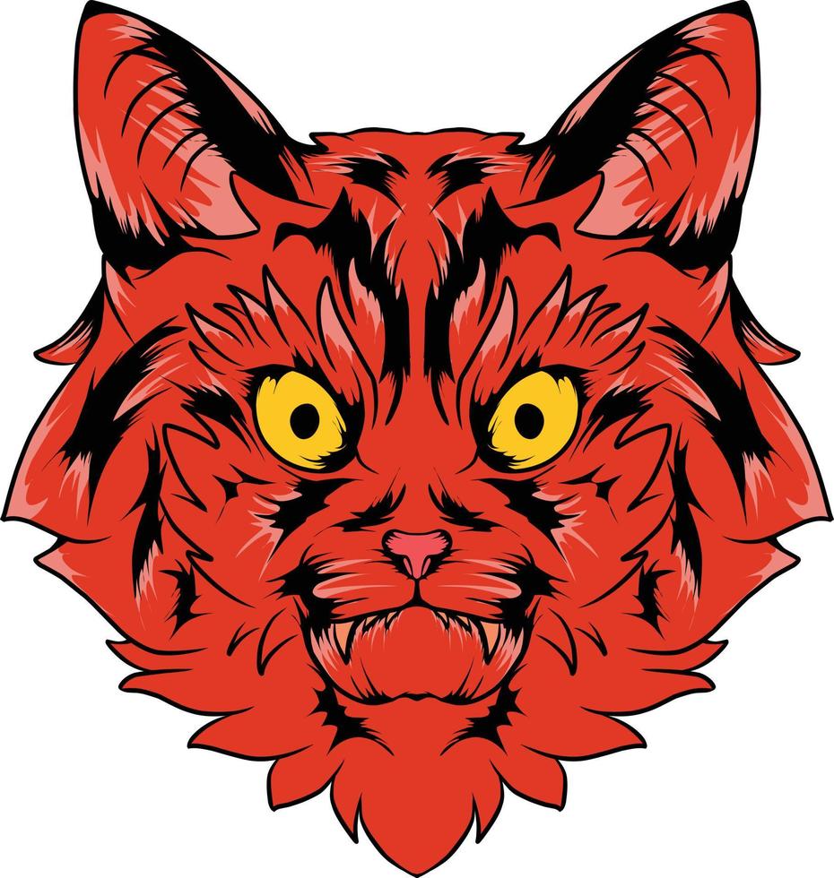 vector of a cat which is very suitable for branding clothes, stickers, advertising, etc