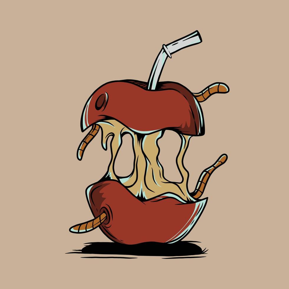 ilustración de vector de manzana hecha para necesidades de marca publicitaria y otros