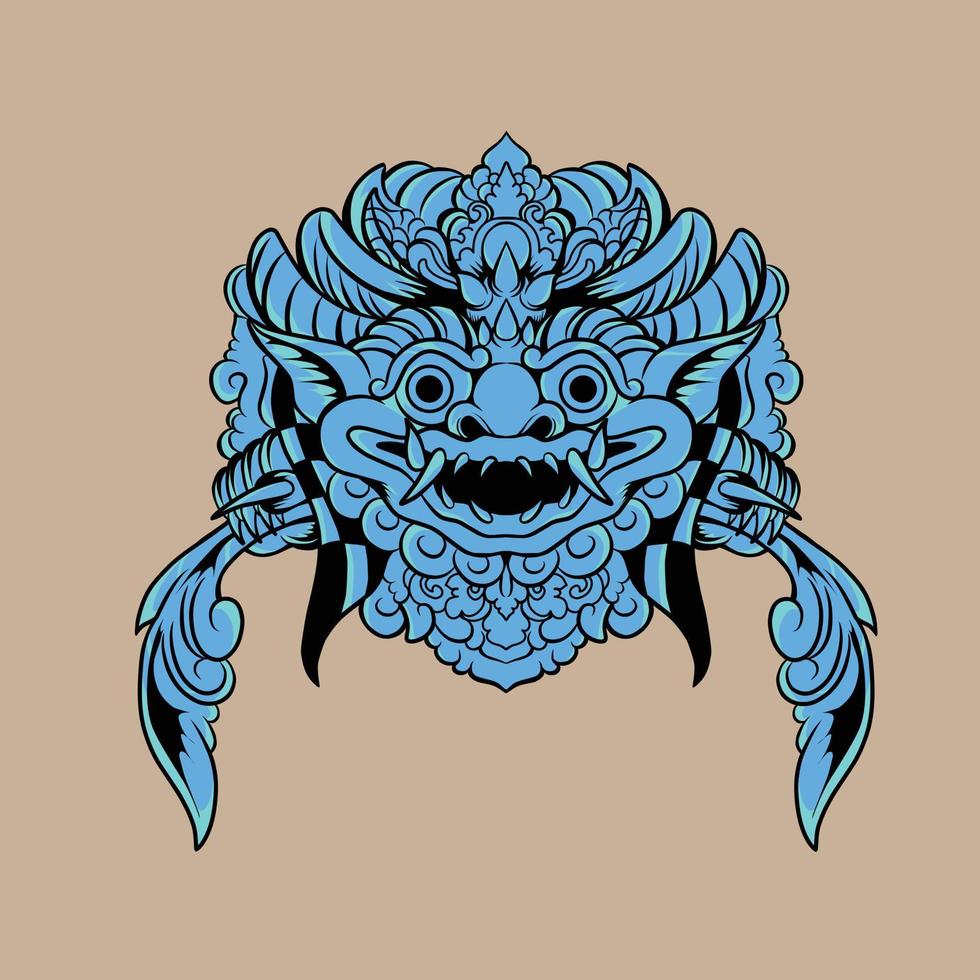 barong vector illustration is suitable for t-shirt branding, advertising and other uses