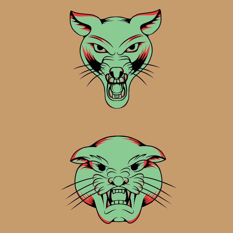 tiger  which is suitable for sticker packing and other needs vector