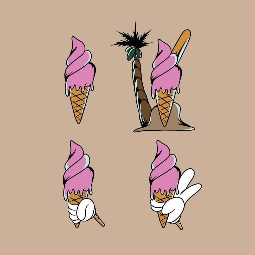 ice cream vector illustration created for branding and other advertising needs