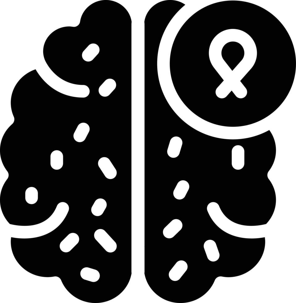 ilustración de vector de cáncer de cerebro en un fondo. símbolos de calidad premium. iconos vectoriales para concepto y diseño gráfico.