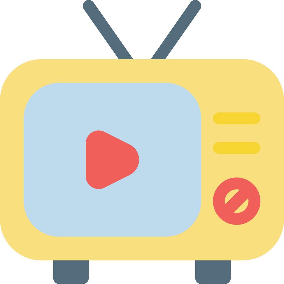 ilustración de vector de video de televisión en un fondo. símbolos de calidad premium. iconos vectoriales para concepto y diseño gráfico.