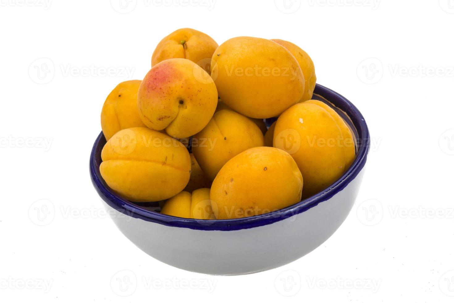 Yellow ripe apricots photo