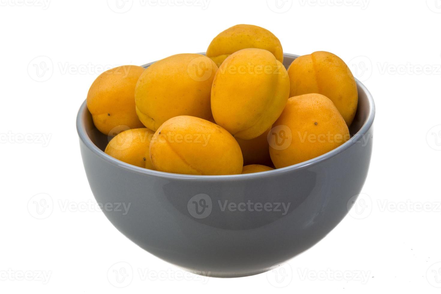 Yellow ripe apricots photo