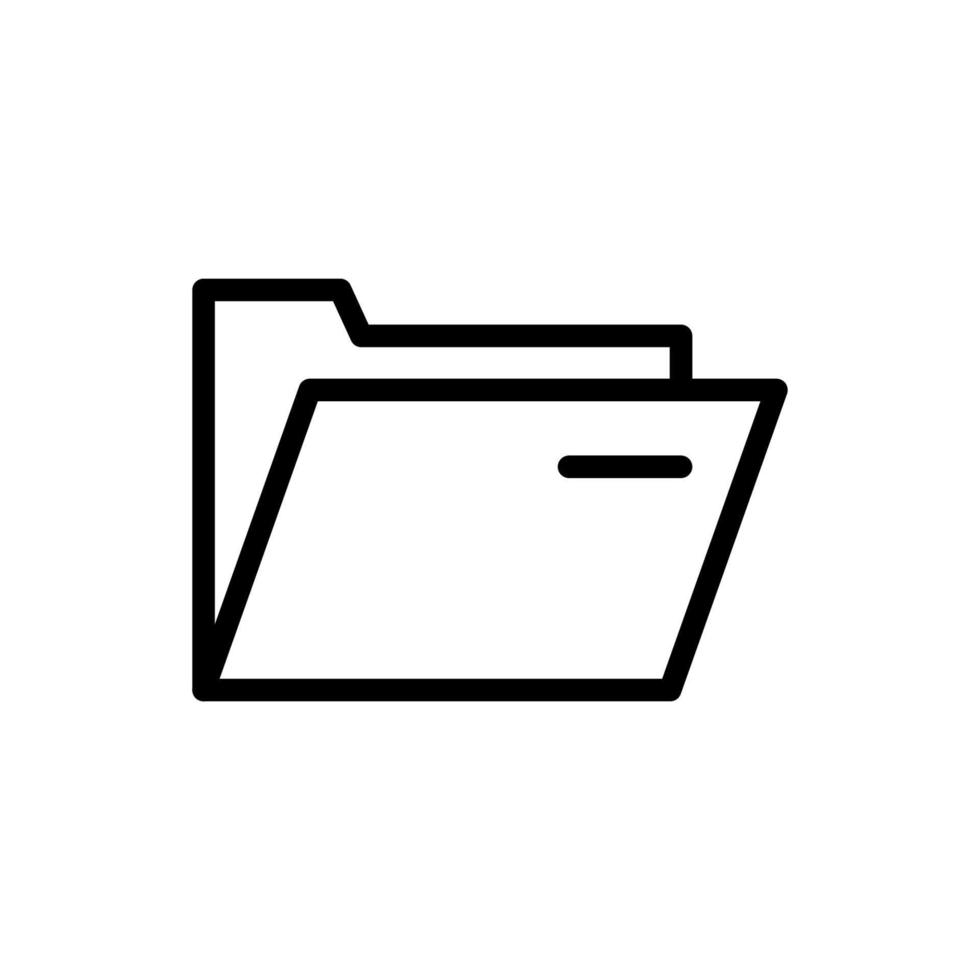 Folder icon symbol with outline style. Vector illustration