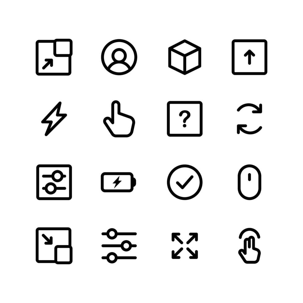 línea de conjunto de iconos, para sitio web y aplicación móvil. ilustración vectorial vector