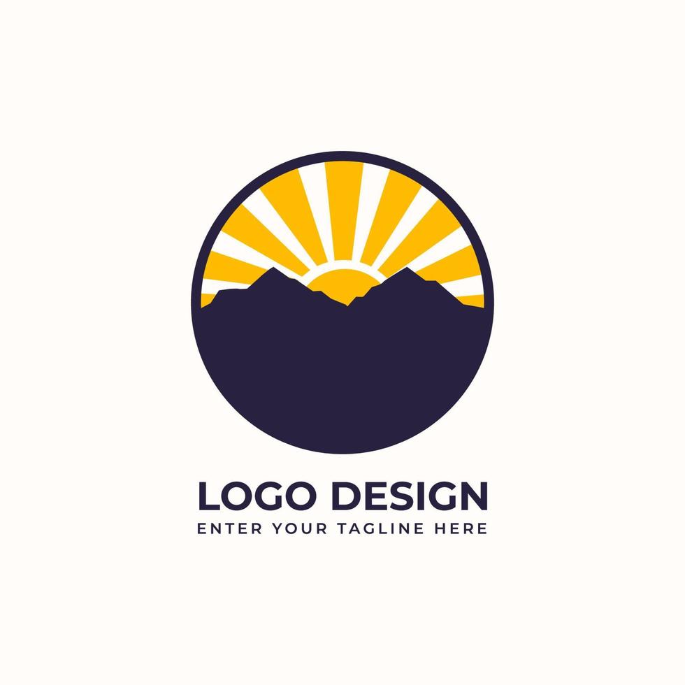 Monte el diseño del vector del logotipo creativo