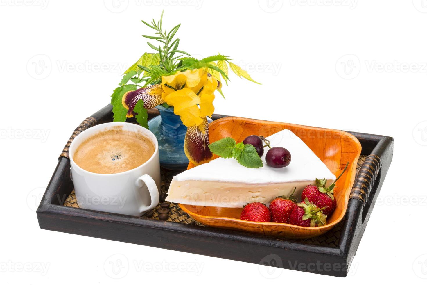 Breakfast wirh coffee and cheese photo