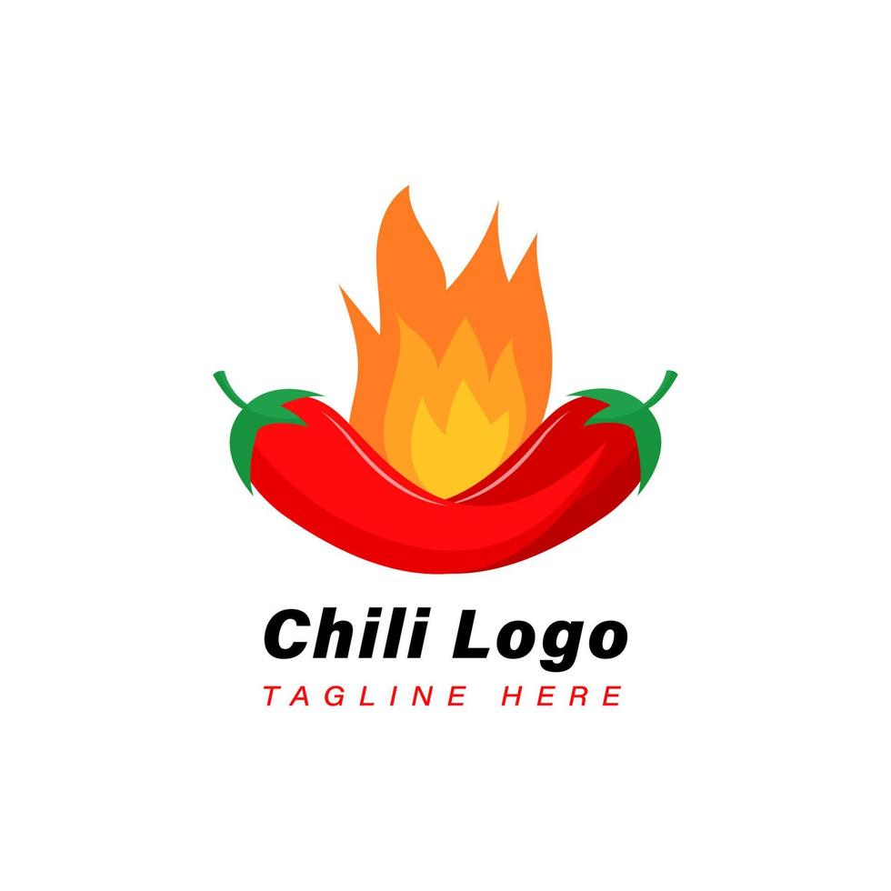 Chili logo for spicy food vector illustration