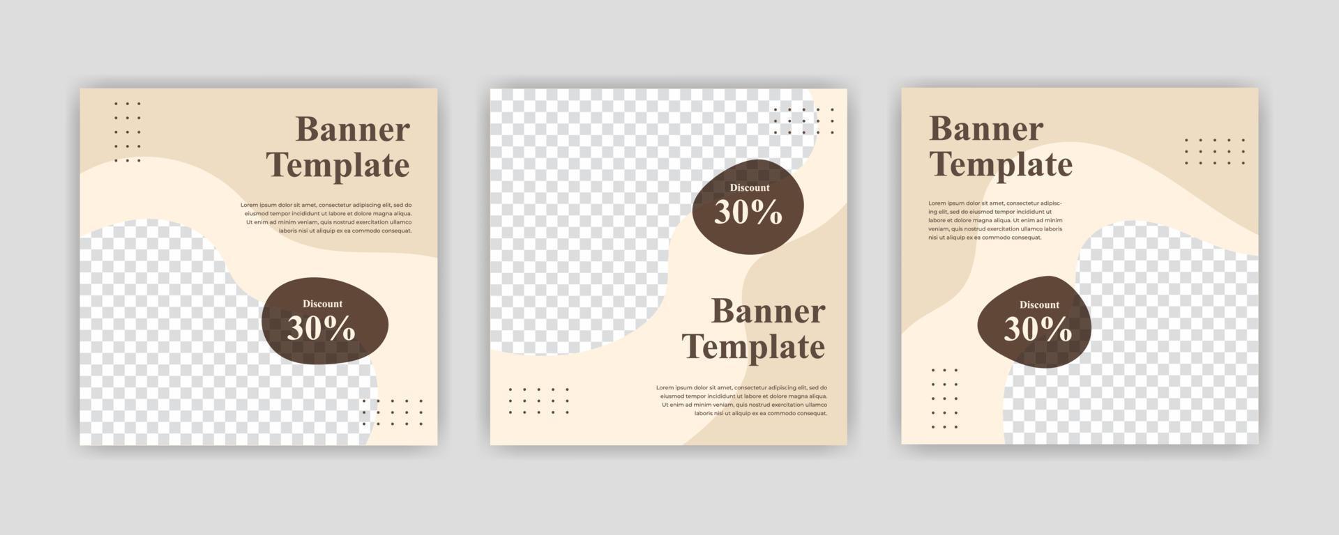 Unique Modern Editable Social Media banner template. Anyone can use this Easy Design Promotion web banner for social media. Modern elegant sales and discount promotions - Vector. vector