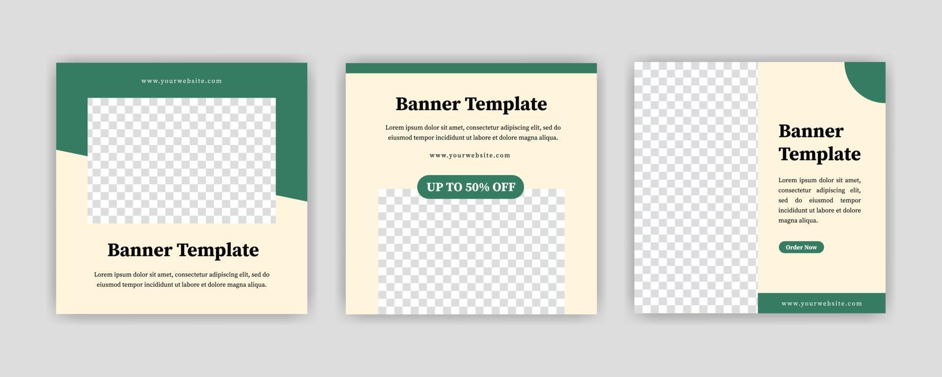 Unique Modern Editable Social Media banner template. Anyone can use this Easy Design Promotion web banner for social media. Modern elegant sales and discount promotions - Vector. vector