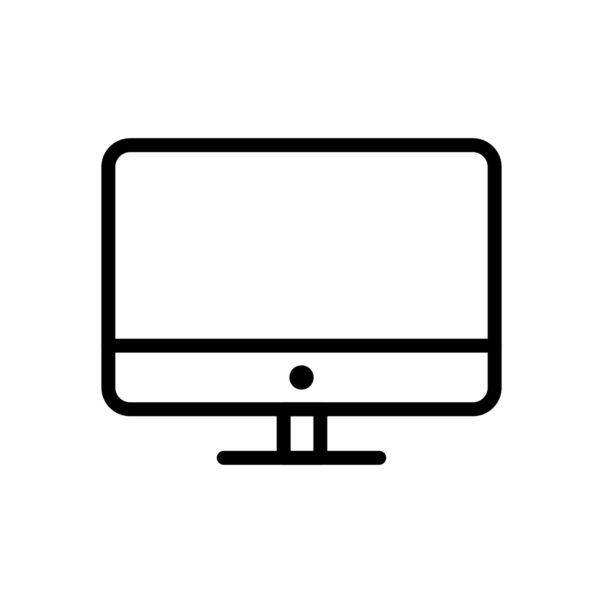 símbolo de icono de monitor con estilo de contorno. ilustración