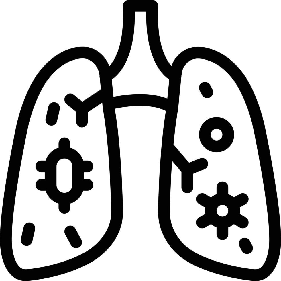 ilustración vectorial de infección pulmonar en un fondo. símbolos de calidad premium. iconos vectoriales para concepto y diseño gráfico. vector