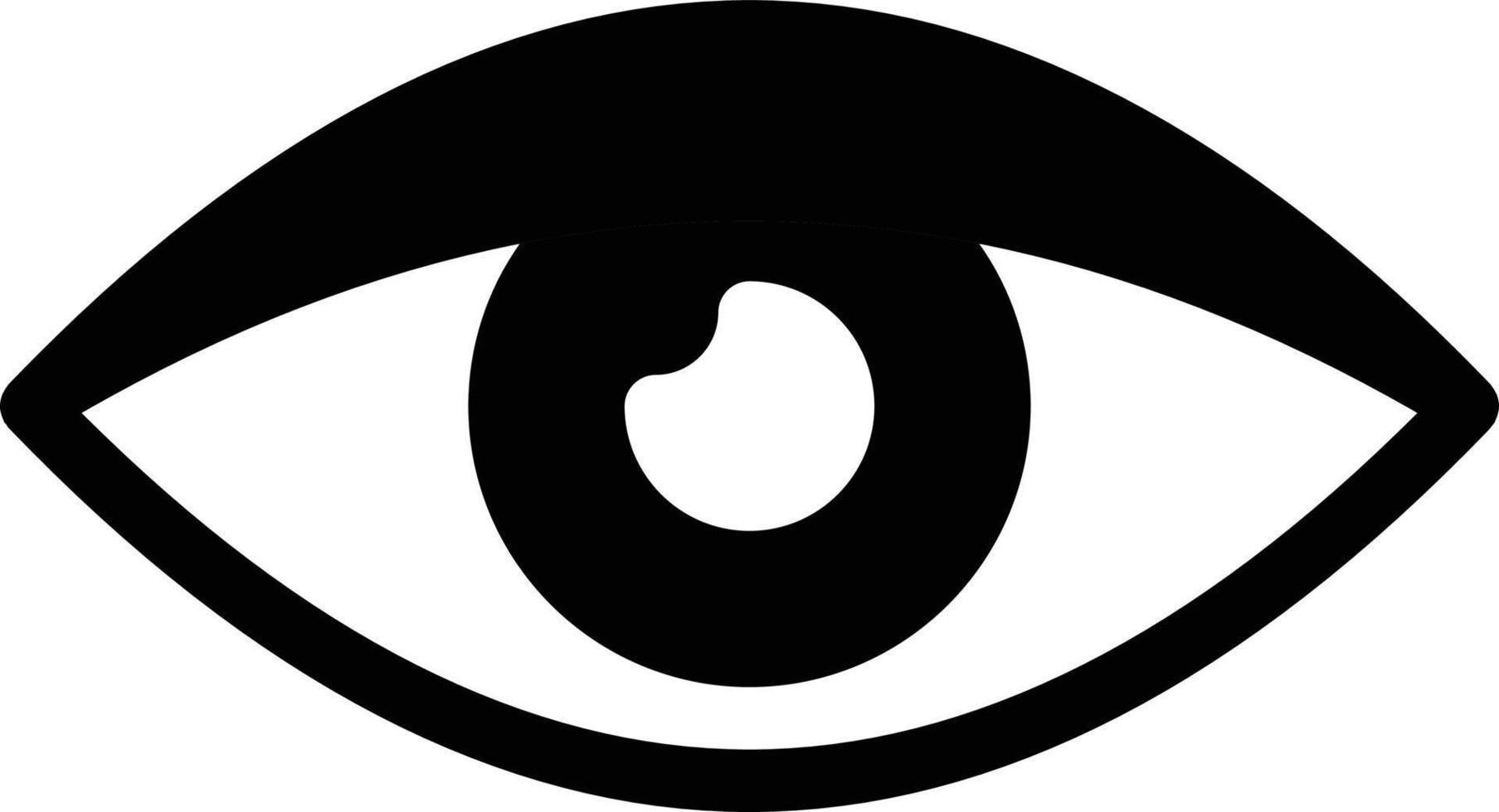 ilustración de vector de ojo en un fondo. símbolos de calidad premium. iconos vectoriales para concepto y diseño gráfico.