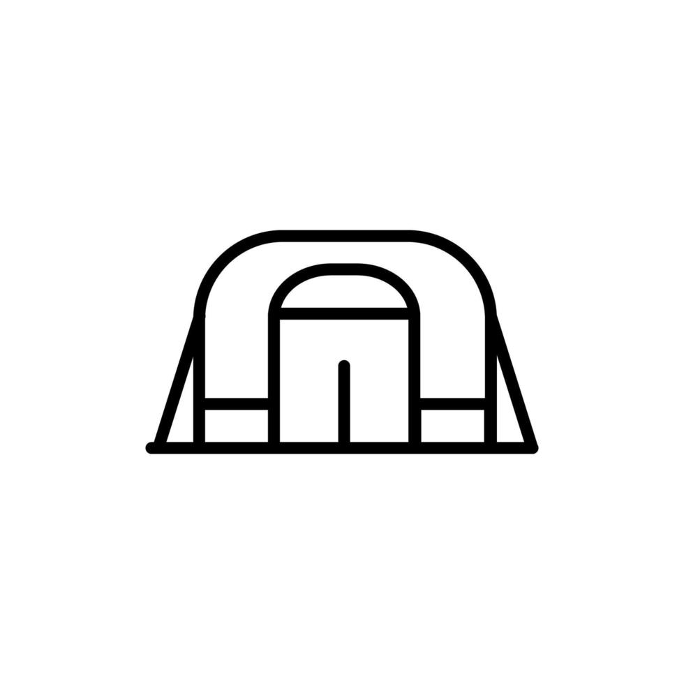 símbolo de icono de tienda de campaña con estilo de esquema. ilustración vectorial vector