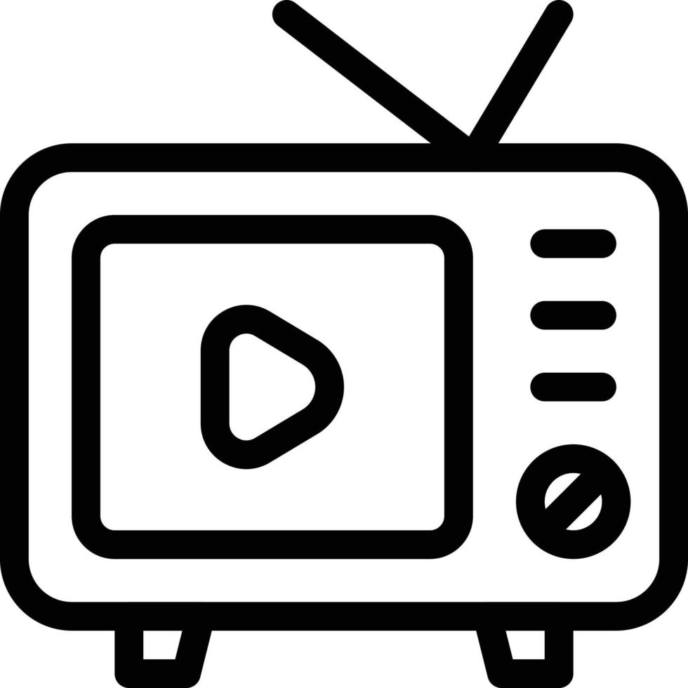 ilustración de vector de video de tv en un fondo. símbolos de calidad premium. iconos vectoriales para concepto y diseño gráfico.