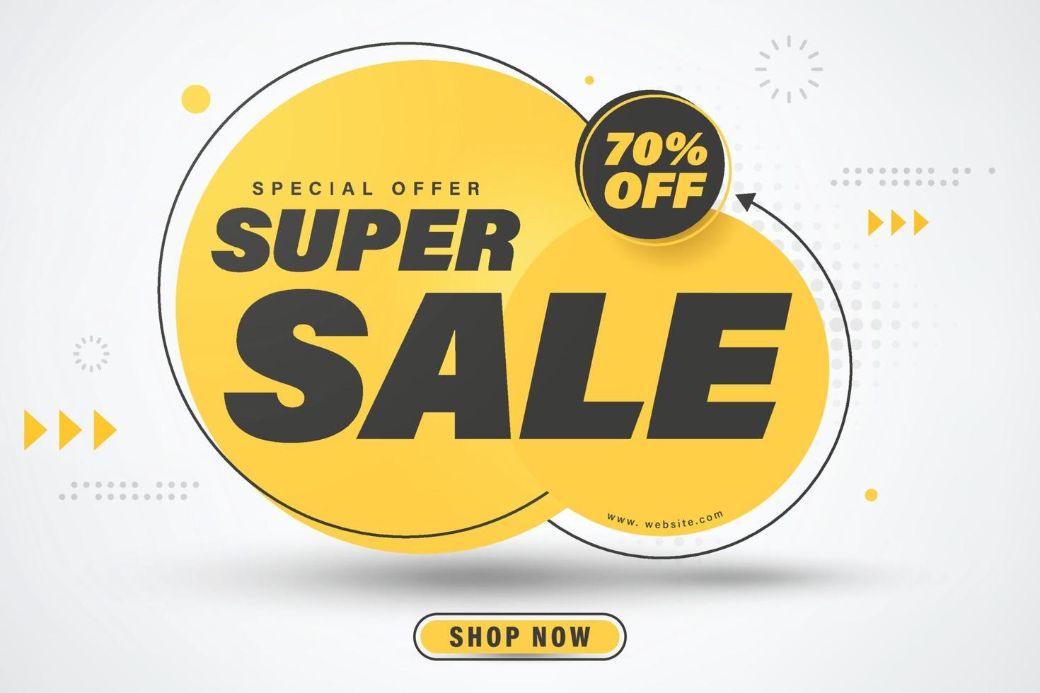 Super sale banner template design for web or social media. vector