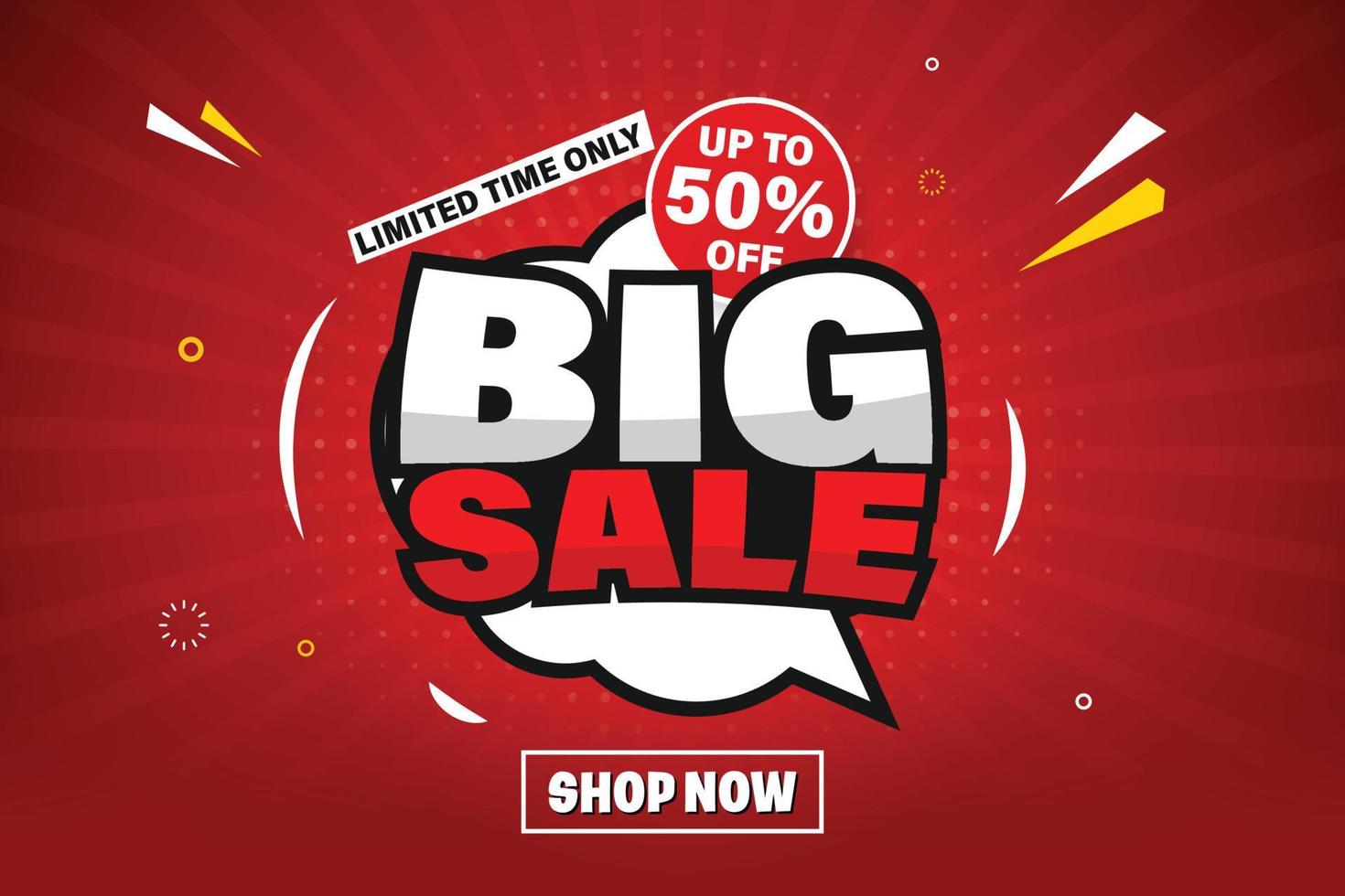 Big sale banner template design for web or social media. vector