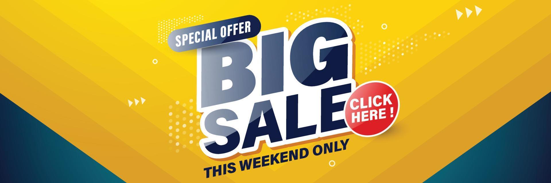 Big deal banner template design for web or social media. vector