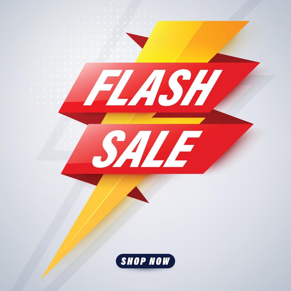 diseño de plantilla de banner de venta flash para web o redes