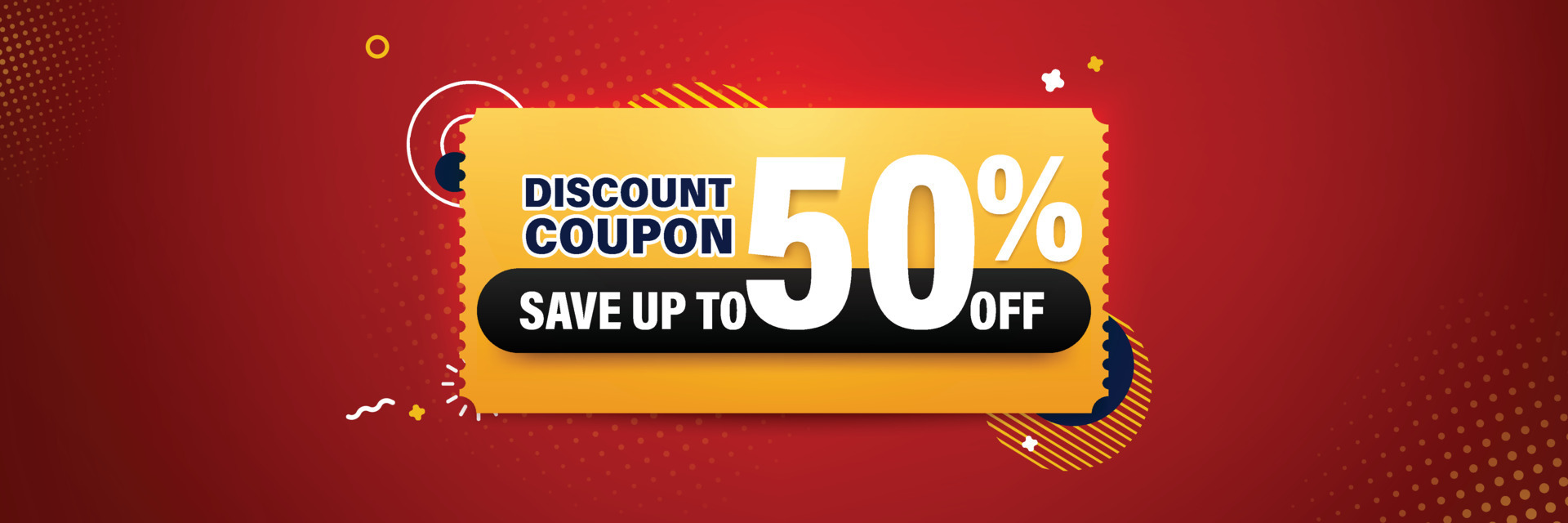 Coupon sale banner template design for web or social media. 7808308