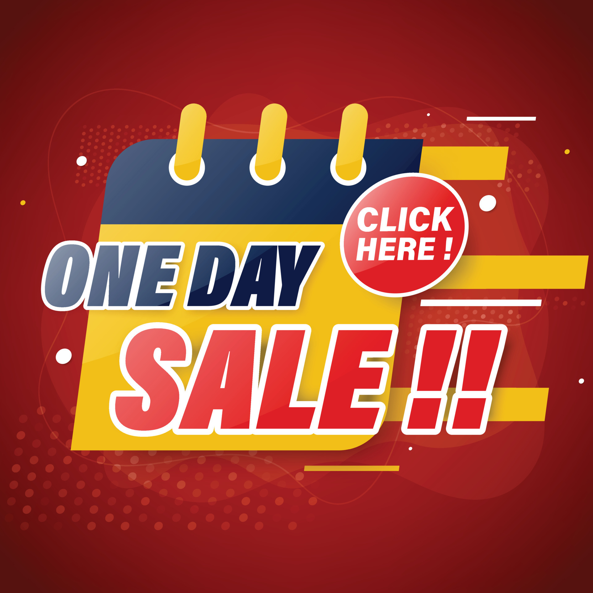 One day sale banner template design for web or social media. 7808316