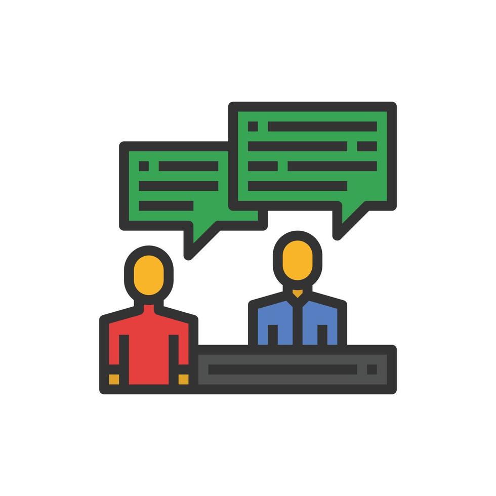 Consultation People Icon Vector Illustration .