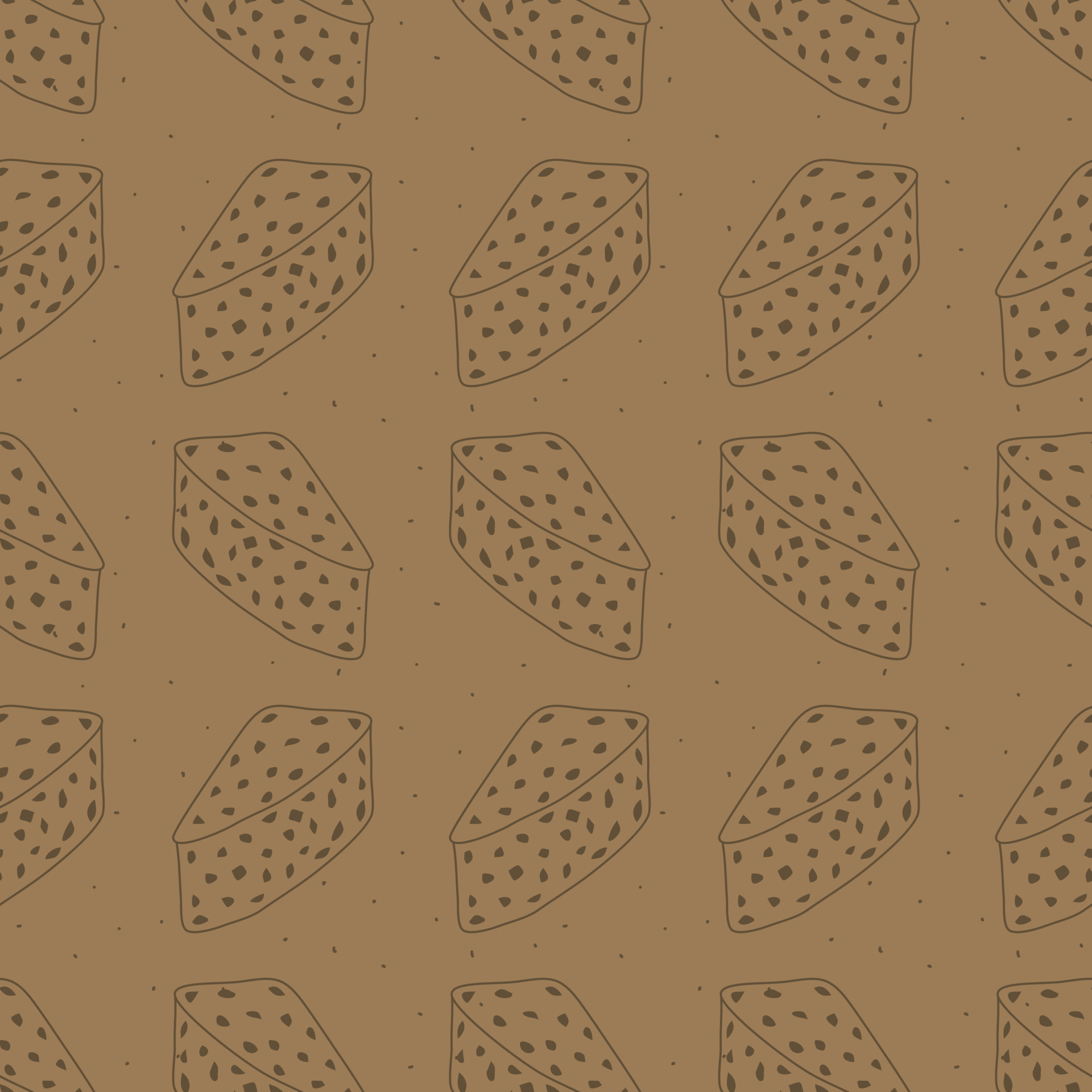 Seamless pattern with a piece of cake. Wrapping paper and packaging