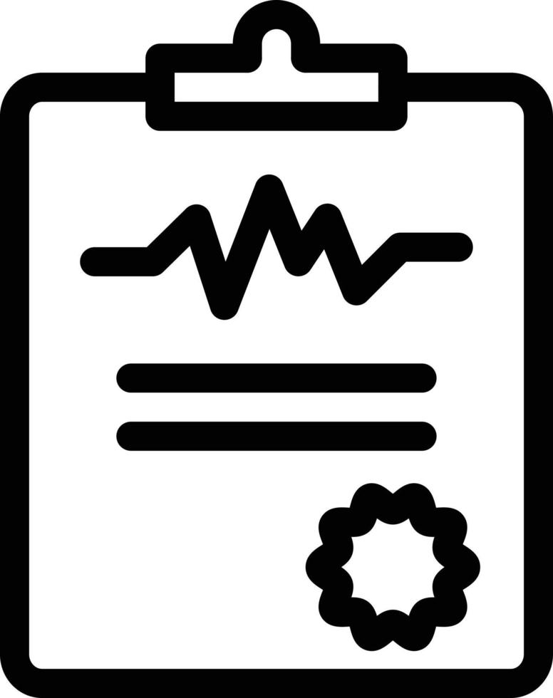 ilustración vectorial de informe médico sobre un fondo. símbolos de calidad premium. iconos vectoriales para concepto y diseño gráfico. vector
