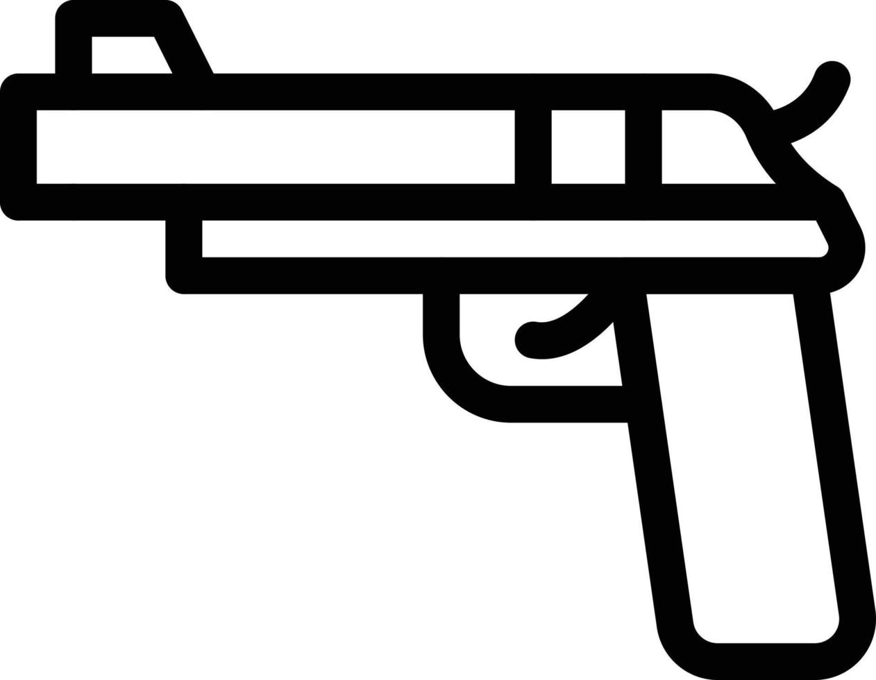 ilustración de vector de pistola en un fondo. símbolos de calidad premium. iconos vectoriales para concepto y diseño gráfico.