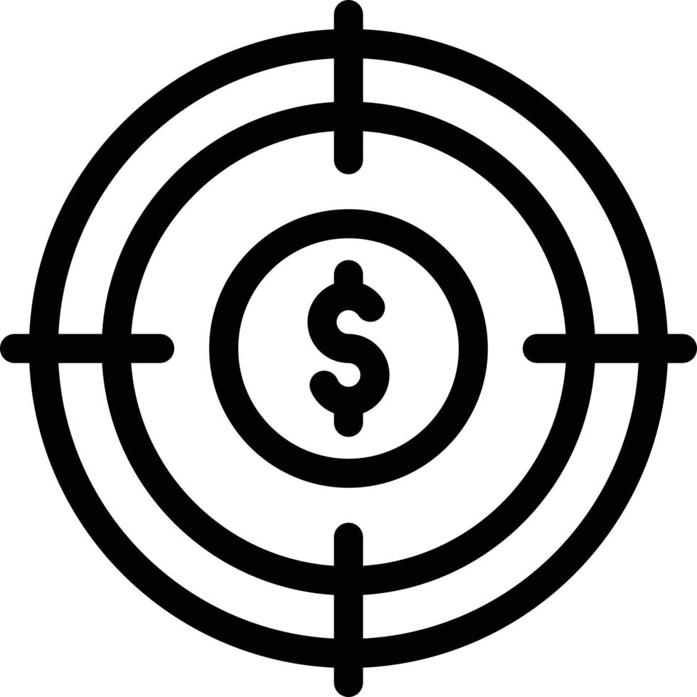 Dollar target vector illustration on a background.Premium quality symbols.vector icons for concept and graphic design.