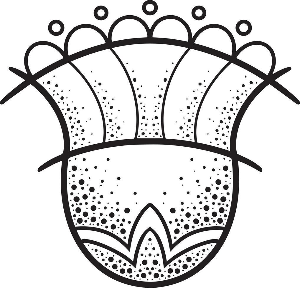 Vector illustration on a transparent background. Decorative flower bell. Design element