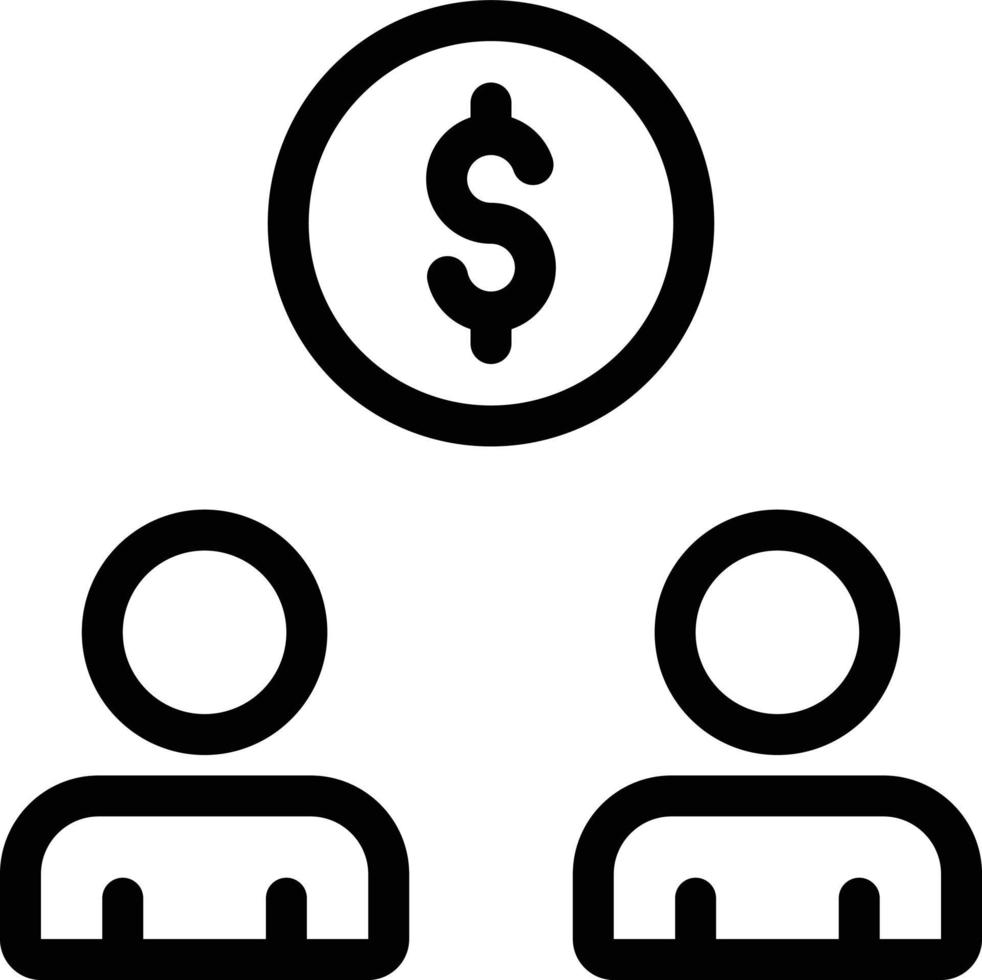 ilustración de vector de reunión de dólar en un fondo. símbolos de calidad premium. iconos vectoriales para concepto y diseño gráfico.