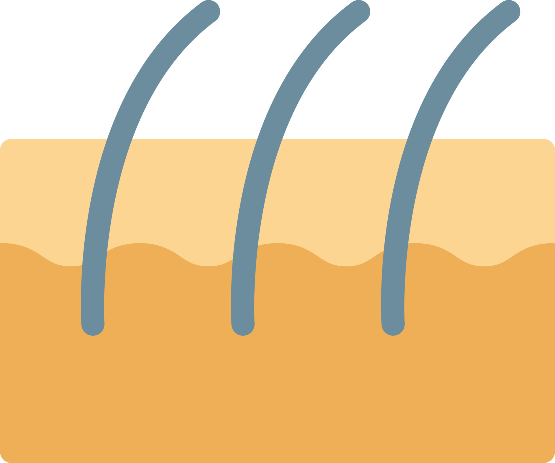 Ilustración de vector de cabello en un fondo. Símbolos de calidad