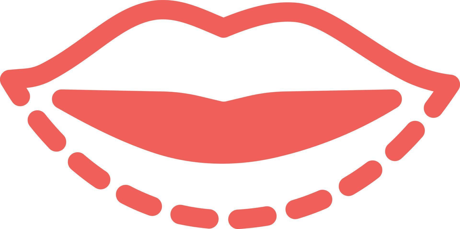 Ilustración de vector de cirugía de labios en un fondo. Símbolos de calidad premium. Iconos vectoriales para concepto y diseño gráfico.